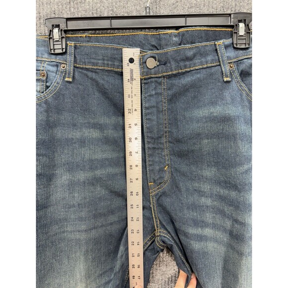 Levis 541 Jeans Mens 48x30 Athletic Taper Fit Midnight Wash Blue Stretch Denim - Picture 9 of 12